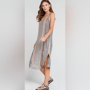 RIP CURL Baja Stripe Midi Dress large